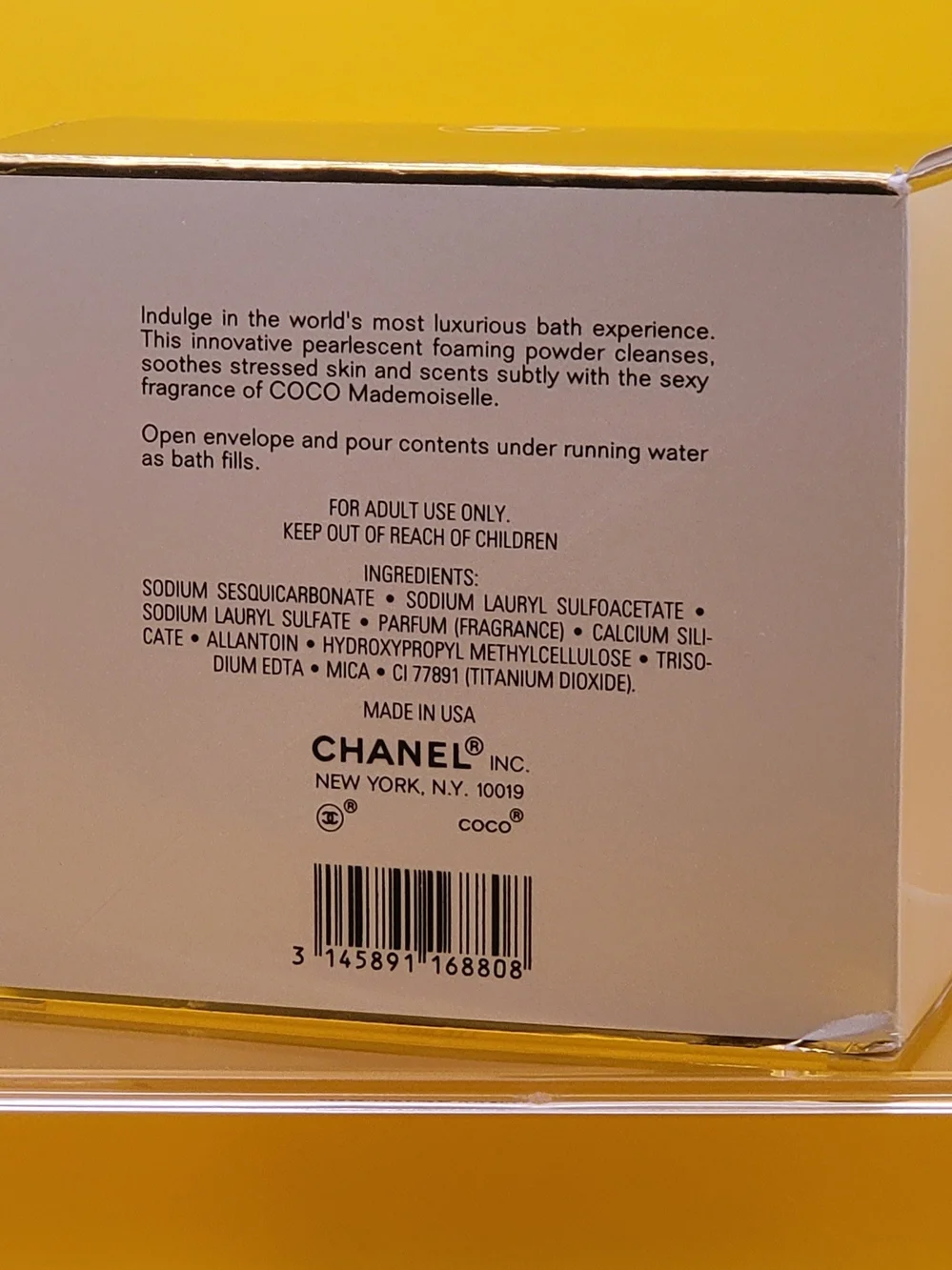 Coco Mademoiselle Chanel Paris Poudre Moussante Pour Le Bain Fresh Foaming Bath